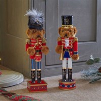 Three Kings 38cm Nutcracker Teddy Parade Christmas Decoration - Trumpet (2538102)