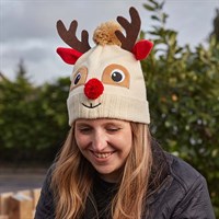 Three Kings Reindeer Luxury Novelty Christmas Beanie Hat (2560031)