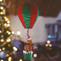 Three Kings Reindeer's Hot Air Balloon Hanging Christmas Decoration (2531642)