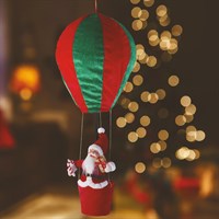 Three Kings Santa's Hot Air Balloon Hanging Christmas Decoration (2516051)