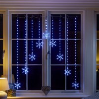 Three Kings 1.2m Snowflake Curtain Lights Christmas Decoration - Cool White (2514007)