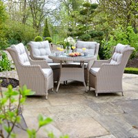 Tom Chambers Capri 4 Seat Round Outdoor Garden Furniture Dining Set (CAP027)