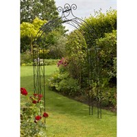 Tom Chambers Casa Steel Metal Garden Arch - Black (GA030)