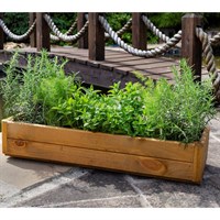 Tom Chambers Herb & Harvest Wooden Trough Planter - Large (WP070)