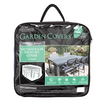 Tom Chambers Rectangular Patio Set Furniture Cover - 4 Seat - Prestige Grey (CP013)