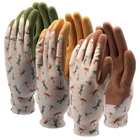 Town & Country Dragonfly Pattern Womens Gardening Gloves 3 Pack (TGL518)