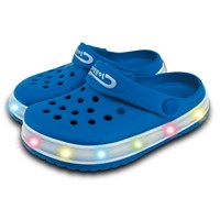 Town & Country Eva Kids Light Up Cloggie Shoes Blue