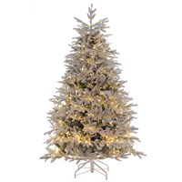 Tree Classics 2.1m (7ft) Lexington Flocked Pre Lit Artificial Christmas Tree (H84-3455-917SLY)