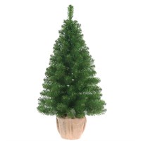Tree Classics 90cm (3ft) Burlap Artificial Table Christmas Tree (36-122-BLP)