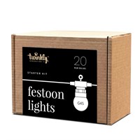 Twinkly 20 RGB LED Festoon App Controlled Smart Christmas Lights - Gen II (TWF020STP-BUK)