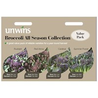 Unwins Seeds Broccoli All Season Collection (30310025) Vegetable Seeds