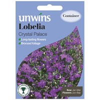 Unwins Seeds Lobelia Crystal Palace (30210115) Flower Seeds