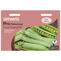 Unwins Seeds Pea (Maincrop) Hurst Greenshaft (31210026) Vegetable Seeds