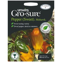 Unwins Seeds Pepper (Sweet) Mohawk F1 (30310376) Vegetable Seeds