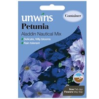 Unwins Seeds Petunia Aladdin Nautical Mix (30210574) Flower Seeds