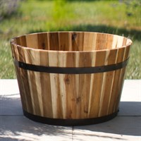 VegTrug 18 Inch Wooden Barrel Large Natural Oil (46280N)