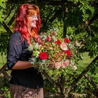Vintage Christmas Festive Hand Tied Bouquet