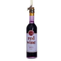 Vondels Bottle of Red Wine 11cm Glass Christmas Ornament (3217000110050)