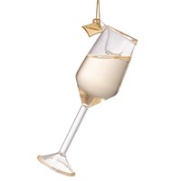Vondels Champagne Glass Classic 11.5 cm Glass Christmas Ornament (6260900110016)