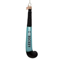 Vondels Hockey Stick Blue 14cm Glass Christmas Ornament (2222620140012)