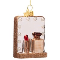 Vondels Vanity Mirror With Lights 8cm Glass Christmas Ornament (1250101075011)