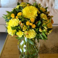 Yellow Handtied Bouquet - Premium