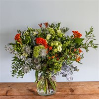 Zesty Moss Autumn Floral Hand Tied Bouquet