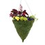 Hanging Seasonal Bedding Feather Moss Cone 12 Inches - Autumn