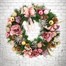 Artificial Christmas Decorated Door Wreath 24 Inches - Pink