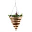 Cool Wave Pansy Mixed Wicker Hanging Cone 12 Inches
