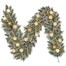 Edelman 180cm Green Frosted Pre Lit Artificial Christmas Garland with Gold Baubles & Pine Cones (1183902)