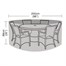Garland 6-8 Seater Round Garden Furniture Set Cover Black (W1400)