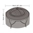 Garland Large Firepit Garden Cover Black (W1348)
