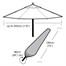 Garland Large Garden Parasol Cover Black (W1448)