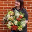 Gingerbread Cottage Festive Hand Tied Bouquet