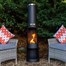 Glendale Black Tower Outdoor Garden Chimenea