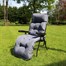 Glendale Dark Grey Deluxe Outdoor Garden Relaxer Chair (LONG04)
