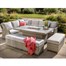 Hartman Eton Grand Rectangular Outdoor Garden Furniture Dining Set with Firepit Table