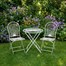 Jonart Antibe Ivory Folding Outdoor Garden Furniture Bistro Set (AN244)
