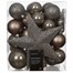 Kaemingk 33 Piece Christmas Tree Baubles & Tree Topper In Smokey Pearl (023141)