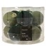 Kaemingk 6cm Glass Flock Finish Christmas Baubles 10 Pack In Green (062272)