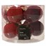 Kaemingk 6cm Glass Flock Finish Christmas Baubles 10 Pack In Red (062273)