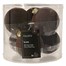 Kaemingk 8cm Glass Flock Finish Christmas Baubles 6 Pack In Espresso (062287)