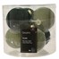 Kaemingk 8cm Glass Flock Finish Christmas Baubles 6 Pack In Green (062284)