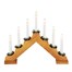 Konstsmide 7 Bulb Welcome Light Oak Wood Candlestick Christmas Decoration With LEDs (2262-130EE)