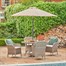 Leisuregrow Monte Carlo Sand 4 Seat Dining Outdoor Garden Furniture Set