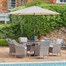 Leisuregrow Monte Carlo Sand 6 Seat Dining Outdoor Garden Furniture Set