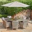 Leisuregrow Monte Carlo Sand 8 Seat Dining Outdoor Garden Furniture Set