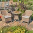Leisuregrow Monte Carlo Sand Bistro Outdoor Garden Furniture Set