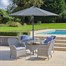 Leisuregrow Monte Carlo Stone 4 Seat Dining Outdoor Garden Furniture Set